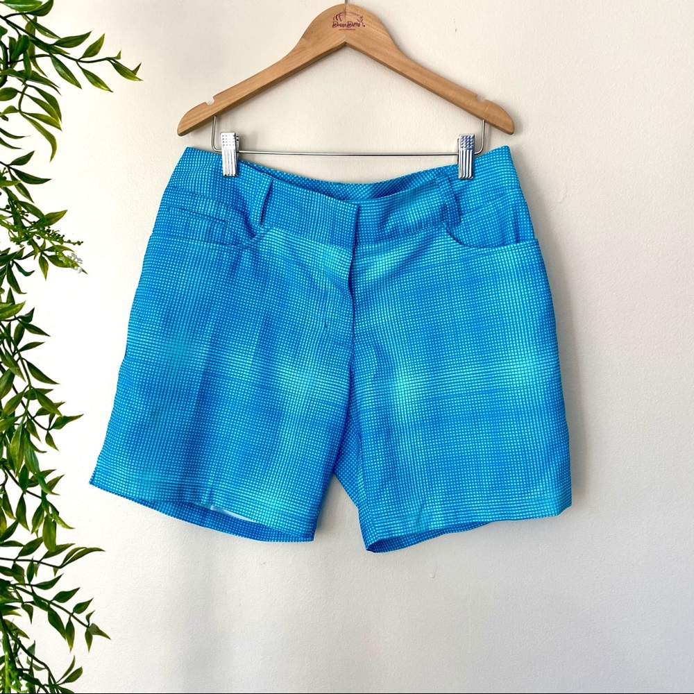 NWT Adidas blue pattern golf sport shorts 6